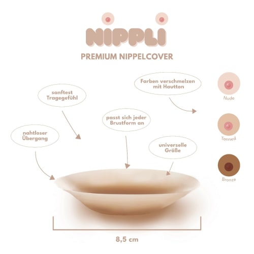 Nippelcover Nude St Paar), (2 Mit Kleber 4