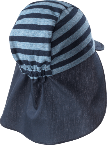 Kinder Mütze, Gr. 52/53, mit 1 Bio-Baumwolle, St blau