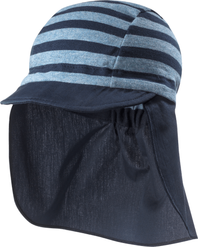 Kinder Mütze, Gr. 52/53, mit Bio-Baumwolle, blau, 1 St