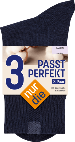 3 Socken St Perfekt 39-42, Gr. blau Passt