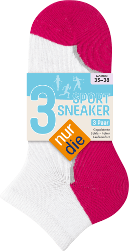 Sport Sneaker weiß & Gr. 35-38, St pink 3