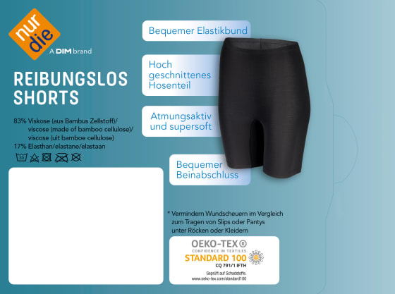 Shorts Reibungslos schwarz Gr. 48/50, 1 St