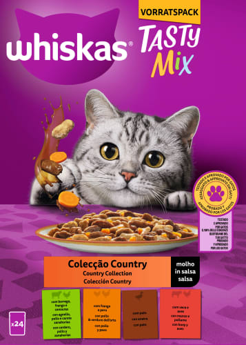 (24x85 kg Tasty Country Mix in Katze 2,04 Nassfutter g), Multipack Collection Sauce,