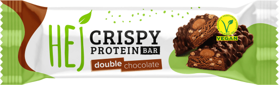 Proteinriegel Crispy Double Chocolate, vegan, 45 g