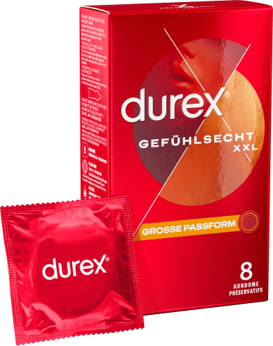 Kondome Gefühlsecht XXL, Breite 60mm, 8 St | Kondome