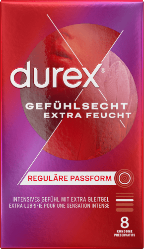 Kondome Gefühlsecht Extra Feucht, St Breite 56mm, 8