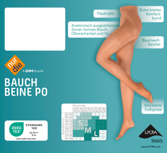 Bauch-Beine-Po Strumpfhose St 44/48, 20 Gr. DEN, 1 amber