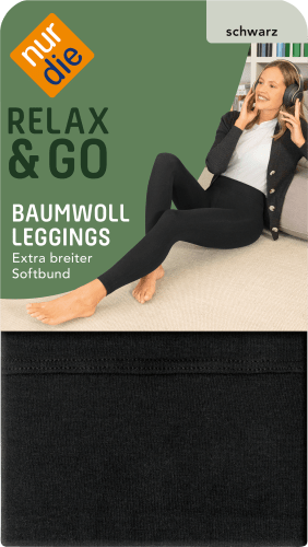 Baumwoll-Leggings schwarz Gr. 40/44, 1 St