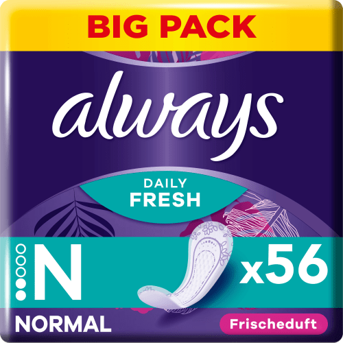 Normal Fresh Daily 56 mit St Slipeinlagen BigPack, Frischeduft
