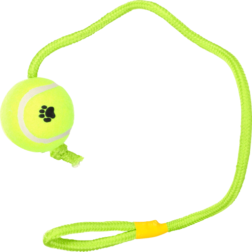 Hundespielzeug Tennisball mit Seil, 1 St