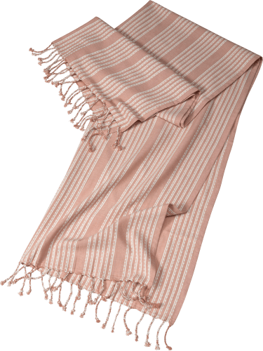 Hamam Tuch rosa mit Streifen, 1 St