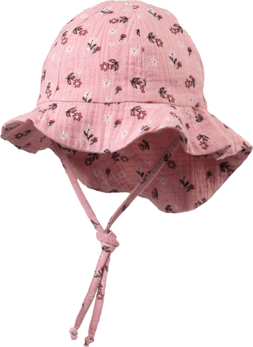 Baby Mütze, Gr. 46/47, aus rosa, St Bio-Baumwolle, 1