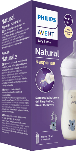 Babyflasche Natural Response weiß/Koala, ab dem 1. Monat, 260ml, 1 St