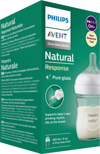 Babyflasch aus Glas weiß, St 1 Geburt von 120ml, Natural Response an
