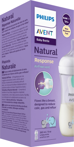 1 Geburt Babyflasche an, Natural Response AirFree 260ml, weiß, St von vent