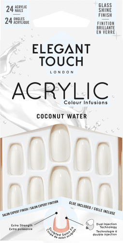 Künstliche Nägel Colour Acrylic Coconut Water, 12 St