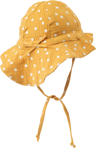 Baby Mütze, Gr. 44/45, aus gelb, 1 St Bio-Baumwolle