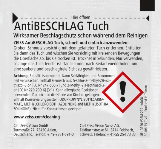 Anti Beschlag Tücher, St 20