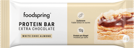 Proteinriegel Extra Chocolate, Almond, 45 g White Choc