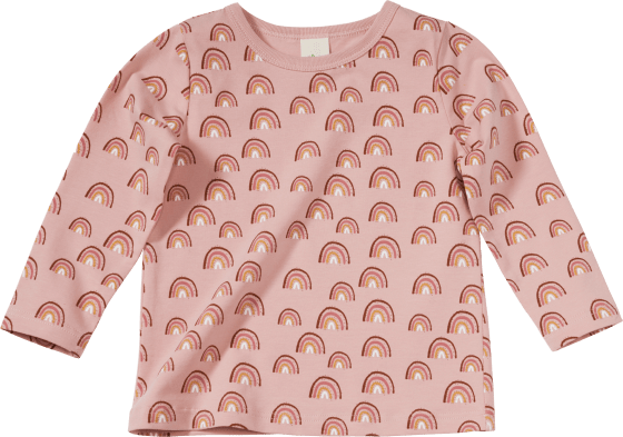 Shirt Pro Climate mit Regenbogen-Muster, rosa, Gr. 74, 1 St