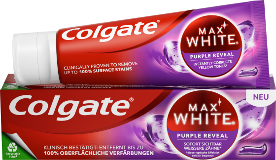 ml Reveal, 75 Purple Zahnpasta White Max