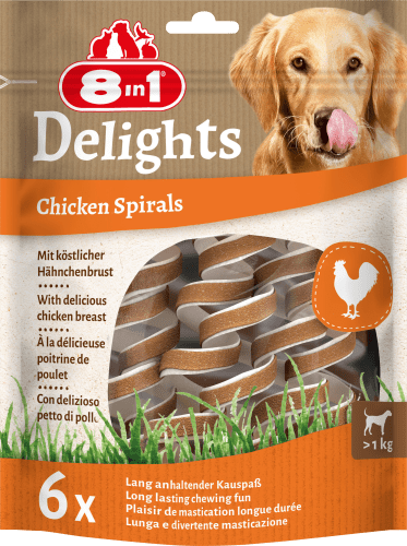 Hundeleckerli Delights Chicken Spirals, g 60
