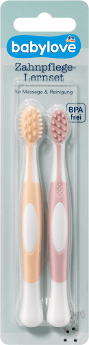 Zahnpflege-Lernset rosa-orange, 2 St