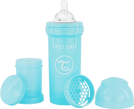 0-6 St pastelblau, Anti-Colic Babyflasche ml, 1 Monate, 330