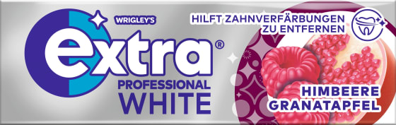 Kaugummi Extra Professional White, Himbeere Granatapfel, zuckerfrei, 10 St