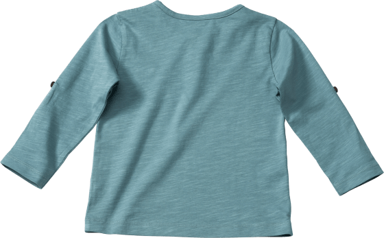 Langarmshirt mit 1 St Brusttasche, Gr. blau, 122