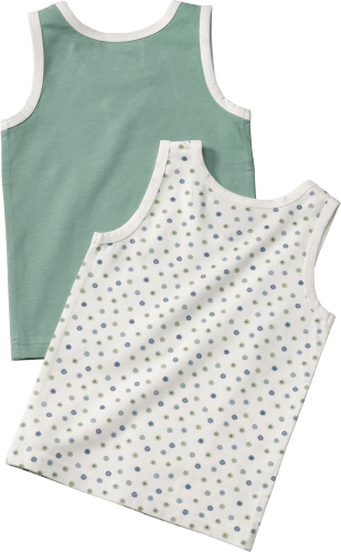 Unterhemden, 104, + Gr. grün St weiß, 2