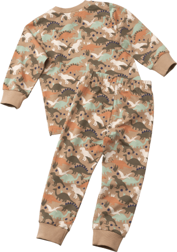 Schlafanzug Pro Climate St 1 grün, mit Gr. Dino-Muster, 98