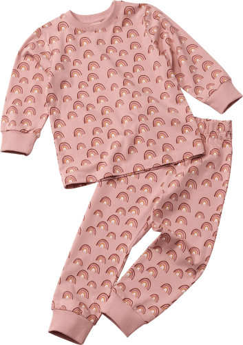 Schlafanzug Pro Climate mit Regenbogen-Muster, rosa, Gr. 104, 1 St