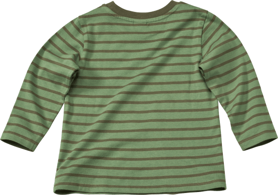 Langarmshirt mit beweglicher Fuchs-Applikation, 1 98, grün St Gr. & orange