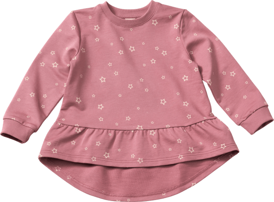 Sternen-Muster, Gr. 104, St Sweatshirt mit 1 rosa,