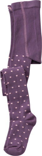 Strumpfhose mit Punkten, lila, Gr. 122/128, 1 St | Kinderstrumpfhosen & -strümpfe