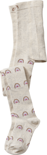 Strumpfhose mit Regenbogen-Muster, beige, Gr. 98/104, 1 St | Kinderstrumpfhosen & -strümpfe