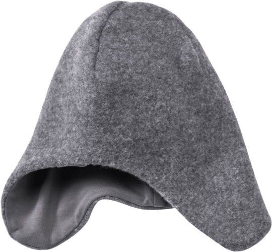 Mütze mit Bio-Schurwolle, grau, 1 Gr. 52/53, St