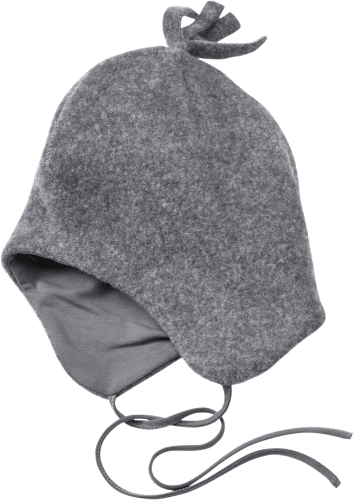 Mütze mit Bio-Schurwolle, grau, Gr. 52/53, 1 St