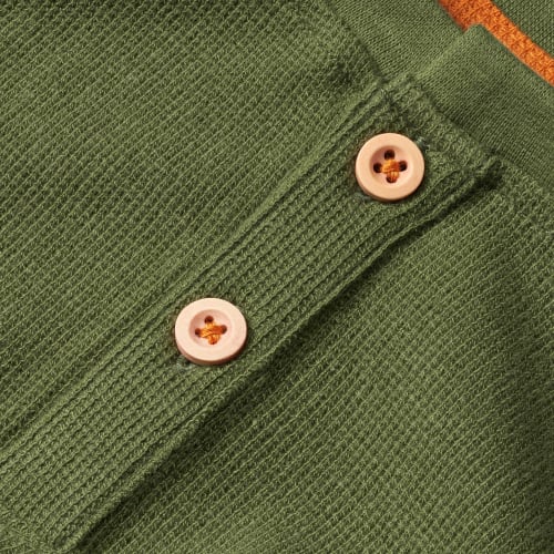 Langarmshirt in Waffel-Struktur, grün, Gr. 116, 1 St