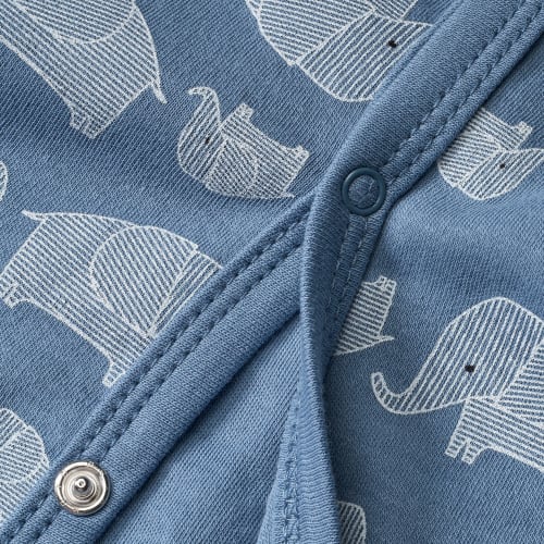 blau, Schlafanzug Elefanten-Motiv, St 1 62/68, mit Gr.