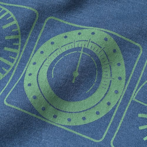 Schlafanzug mit 122/128, grün, Gr. & St 1 blau Kompass-Motiv