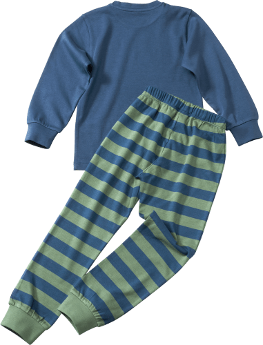 Schlafanzug mit 122/128, grün, Gr. & St 1 blau Kompass-Motiv