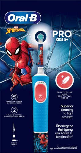 ab St Vitality PRO 3 Kinder Jahren, Spiderman, 1 Elektrische Zahnbürste