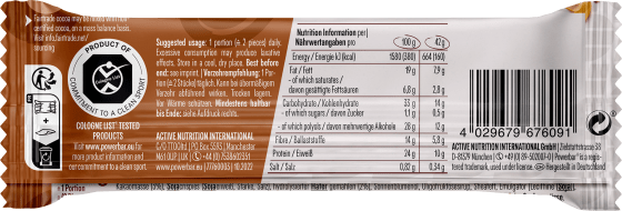 Protein 42 g Choc Geschmack, Sugars, in Peanut Proteinriegel + Low