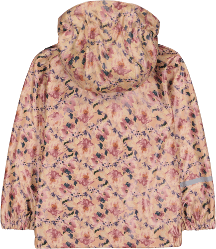1 Regenjacke Gr. St 110/116, Blumen-Muster, rosa, mit