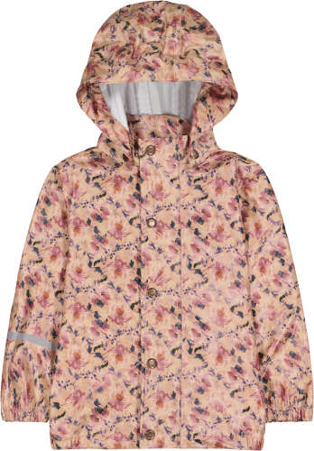 Regenjacke mit Blumen-Muster, rosa, Gr. 110/116, 1 St