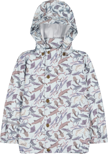 Regenjacke mit Hai-Muster, blau, Gr. 86/92, 1 St | Kinder Outdoor- & Regenbekleidung