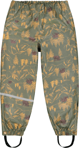 Regenhose mit Wald-Muster, grün, Gr. 110/116, 1 St
