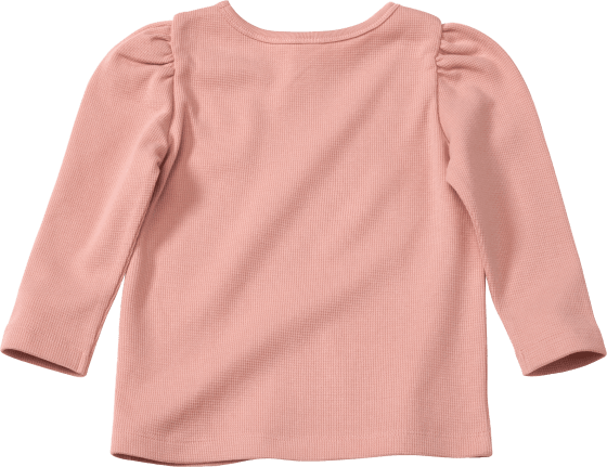 Langarmshirt in Waffel-Struktur, rosa, 1 Gr. St 104